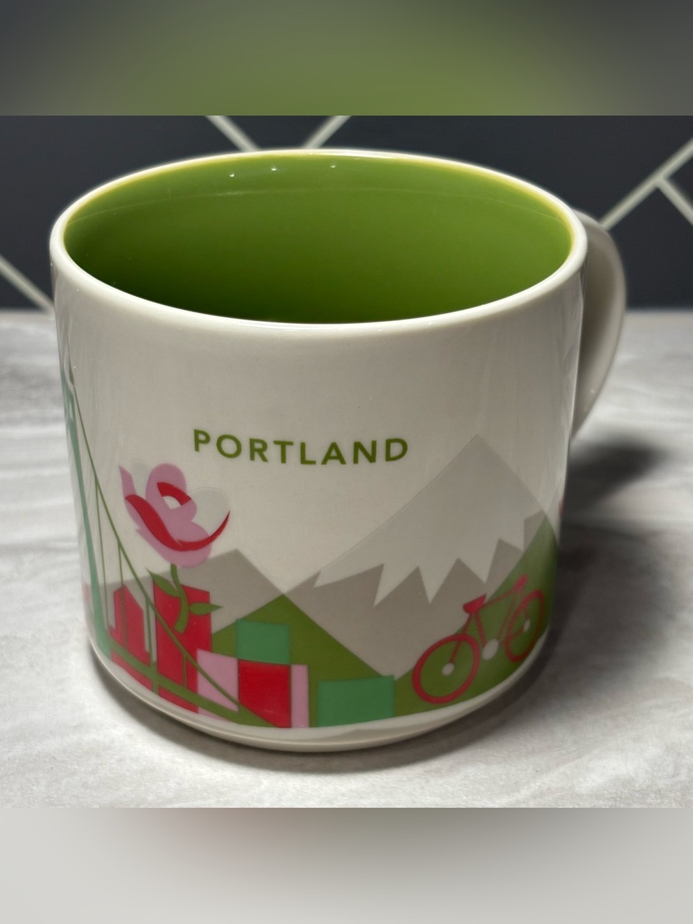 Starbucks Portland You Are Here Collection Series 14oz Coffee Tea Mug Cup EUC